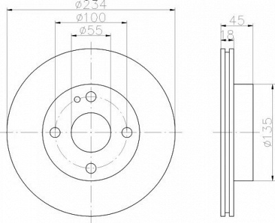 HELLA PAGID 8dd355103171 -  Тормозной диск